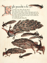 Load image into Gallery viewer, Eight peacocks in the air