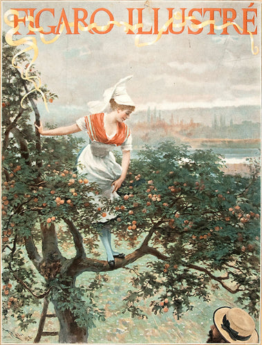 Figaro Illustre. [Woman climing a tree