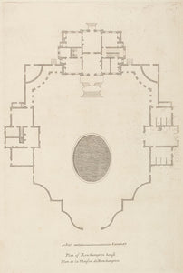 The Elevation of Rowhampton house in Surrey, (2 plates: elevation and