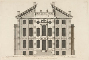The Elevation of Rowhampton house in Surrey, (2 plates: elevation and