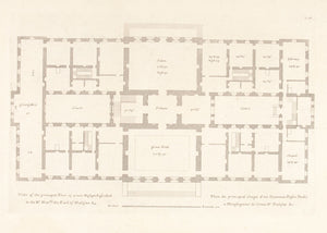 Plan of the principal floor of a new design inscribed to