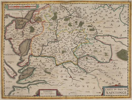 Carte du Pais de Xaintonge. (Map of Western France