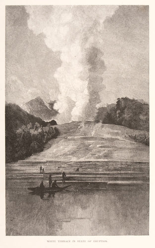 White Terrace in state of eruption