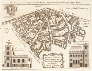 Aldgate Ward with its Divisions into Precincts and Parishes, according to