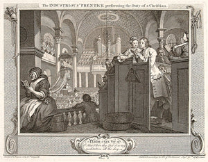 The Industrious 'Prentice performing the Duty of a Christian. Plate 2