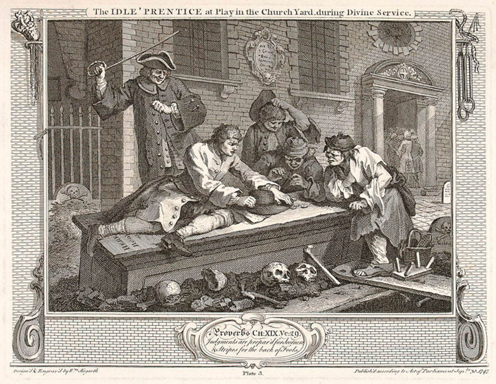 The Industrious 'Prentice at Play in the Church Yard. Plate 3