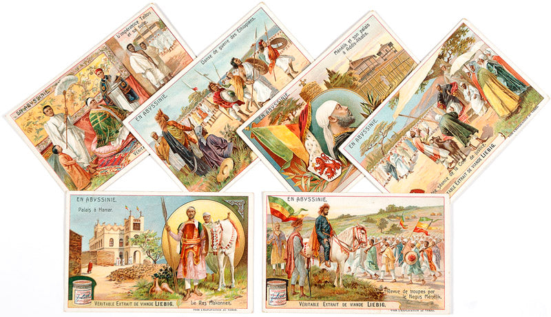 Advertising trade cards for Liebig's Extract of Meat