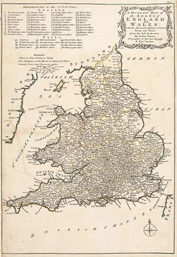 A Modern Map of the Roads of England and Wales