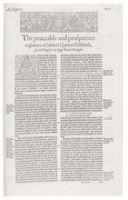 Load image into Gallery viewer, The Peaceable and Prosperous Regiment of Blessed Queene Elisabeth: a Facsimile