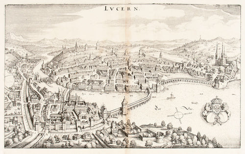 The city of Lucerne in 1642