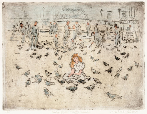 Feeding Pigeons, Trafalgar Square