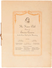 Load image into Gallery viewer, Friars Club Dinner Programme