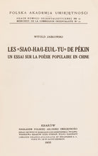 Load image into Gallery viewer, Les Siao-ha(i-eu)l-yu de Pékin. Un essai