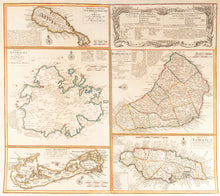 Load image into Gallery viewer, Delineatio Insulae St. Christophori… Insula Antegoa… Insulae Bermudes... Insula Barbadoes… Insula