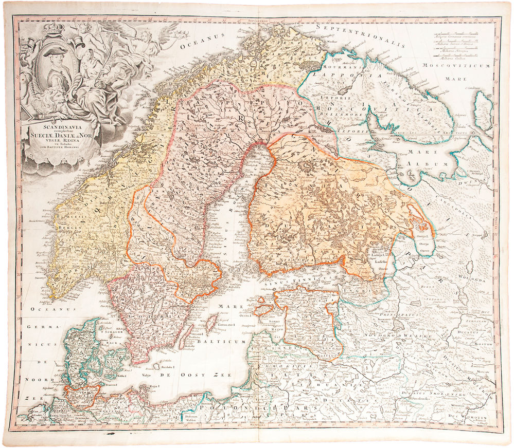 Scandinavia complectens Suecia, Daniae & Norvegia, Regna ex Tabulis... [Map of Scandinavia