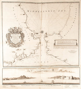 Nieuwe Paskaart vant Naanw Van de Straat… [Map of Gibraltar