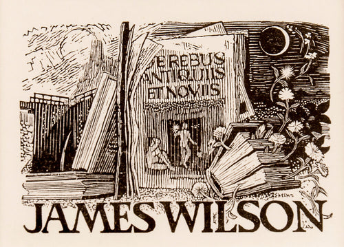 Engraved bookplate for James Wilson