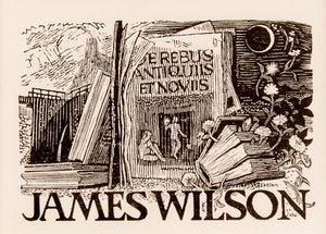 Engraved bookplate for James Wilson