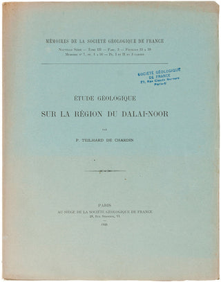 Étude géologique sur la région de Dalai-Noor