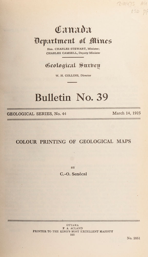 Colour Printing of Geological Maps