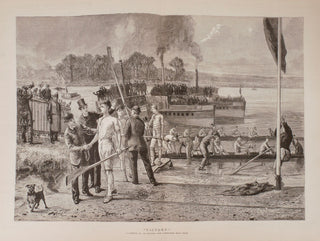 Victory! A sketch at an Oxford and Cambridge Boat race
