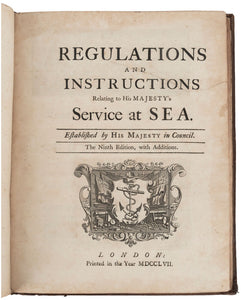 Regulations and Instructions relating to His Majesty's Service at Sea …  Ninth …
