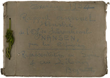 Load image into Gallery viewer, Exercise 1934. Rapport annual illustré de &#39;Office International Nansen por les …