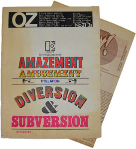 Oz Magazine. Issue 21. May 1969. The Elektra 'Amazement' Issue, complete …