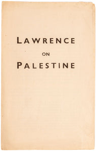 Lawrence on Palestine