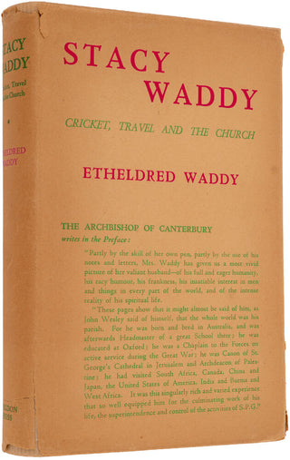 Stacy Waddy. Cricket, Travel and the Church