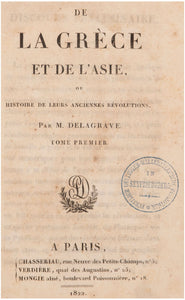 De la Grèce et de l'Asie, ou histoire de leurs anciennes …