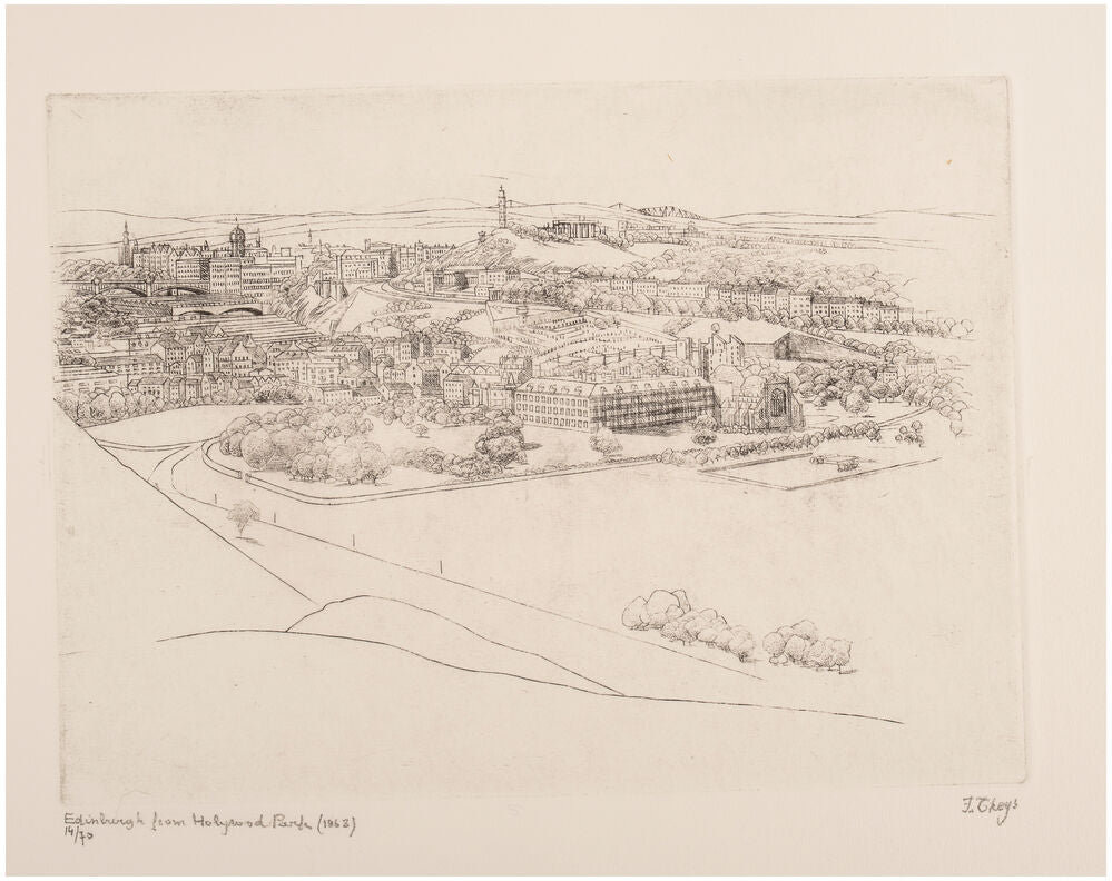 THEYS, Freddy. Edinburgh from Holyrood Park, 1968. – Sotherans