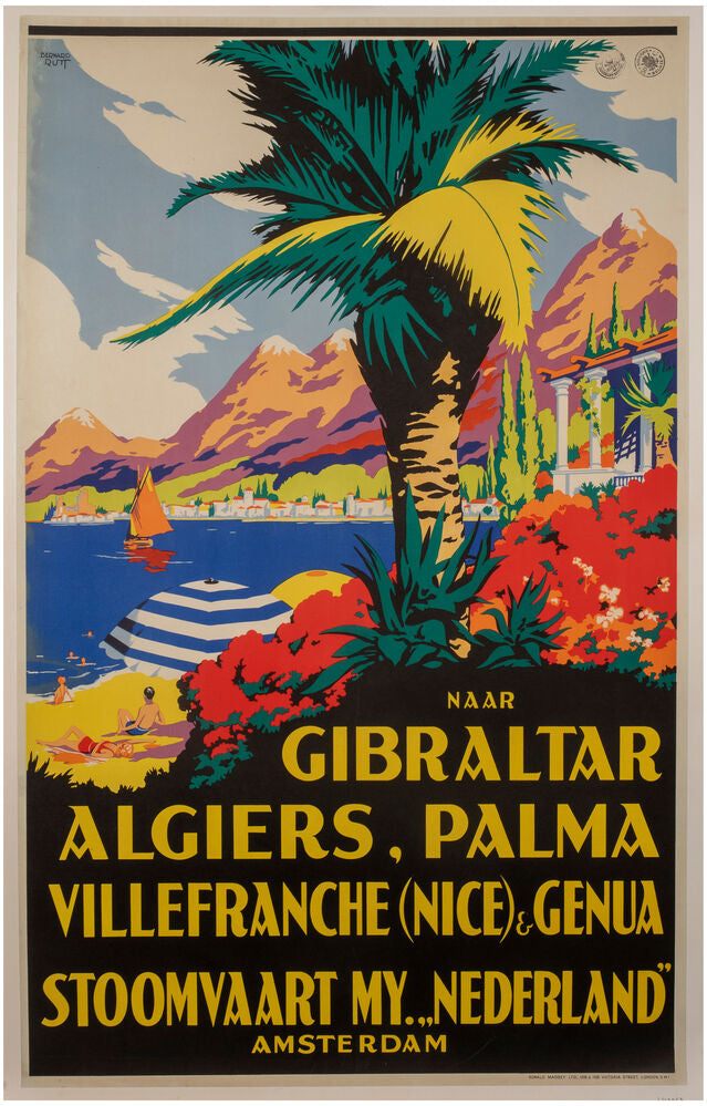 NAAR Gibraltar, Algiers, Palma, Villefranche (Nice) & Genua Stoomvaart MY., Nederland