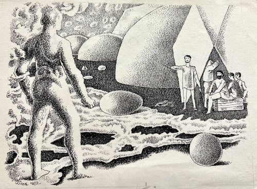 Original pen-and-ink illustration for Prisoners of Saturn by Donald …