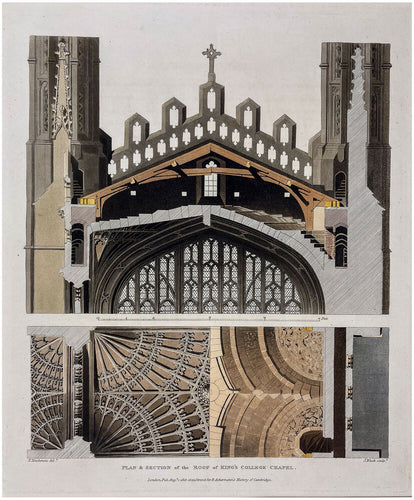 Plan & Section of the Roof of King's College Chapel