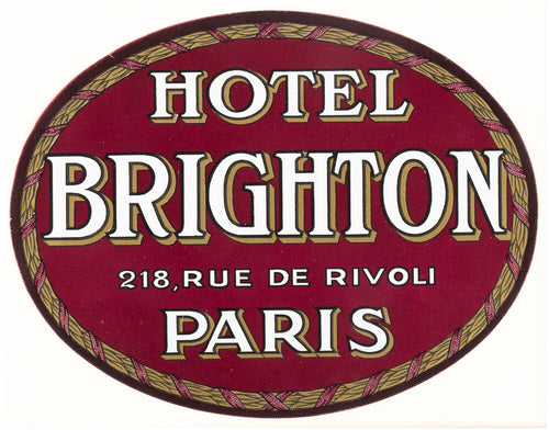 Hotel Brighton, 218 Rue de Rivoli, Paris