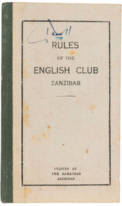 Rules of the English Club Zanzibar