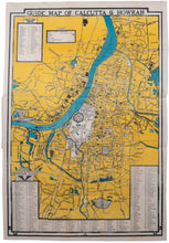 Load image into Gallery viewer, Guide Map of Calcutta &amp; Howrah