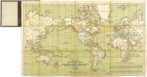 Map of the World showing Trades Routes & Shortest Sailing Distances between …