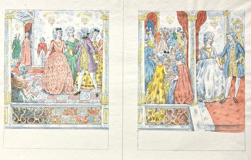 JONES, Harold (illustrator). [Kathleen LINES (editor)]. Original pen, ink, and watercolour illustrations for 