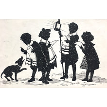 Load image into Gallery viewer, CHRISTMAS -  FOLKARD, Charles (illustrator). &quot;Carol Singers&quot;. An original pen-and-ink illustration for Mother Goose&#39;s Nursery Rhymes.