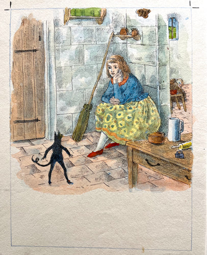 JONES, Harold (illustrator). [Kathleen LINES (editor)]. Original pen, ink, and watercolour illustration for 